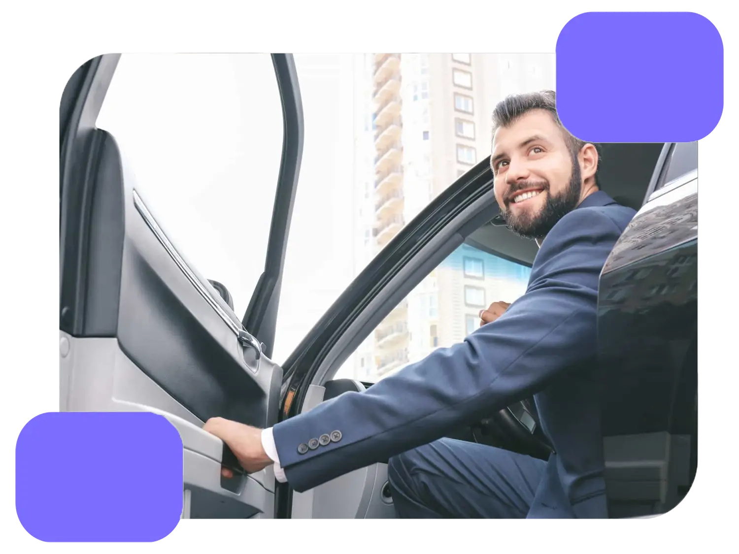 chauffeur VTC souriant
