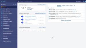 Interface de l’ENT scolaire pour les enseignants avec tutoriels accessibles
