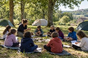 Faire classe dehors : camper en Dordogne avec ses élèves, mode d'emploi