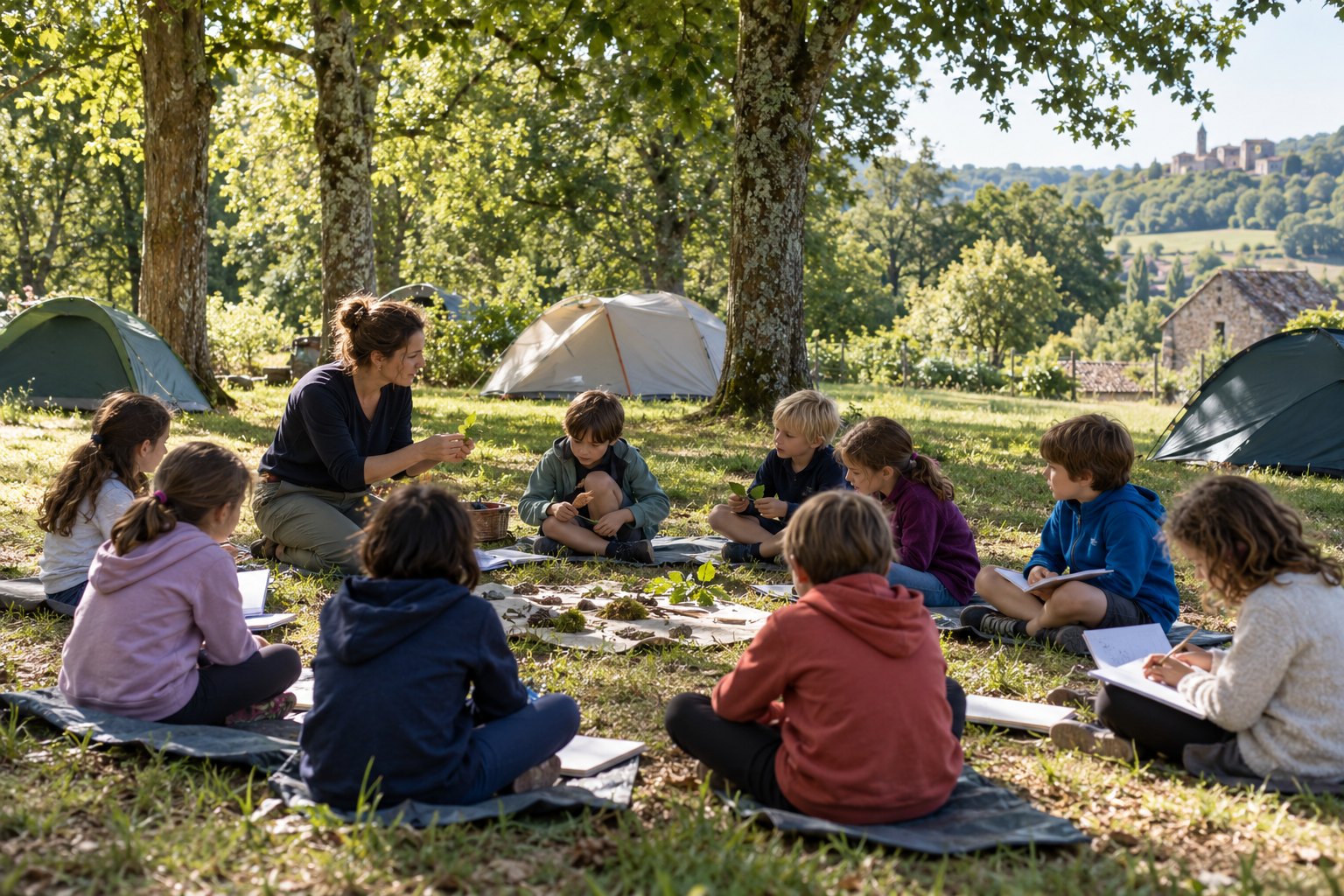 Faire classe dehors : camper en Dordogne avec ses élèves, mode d’emploi